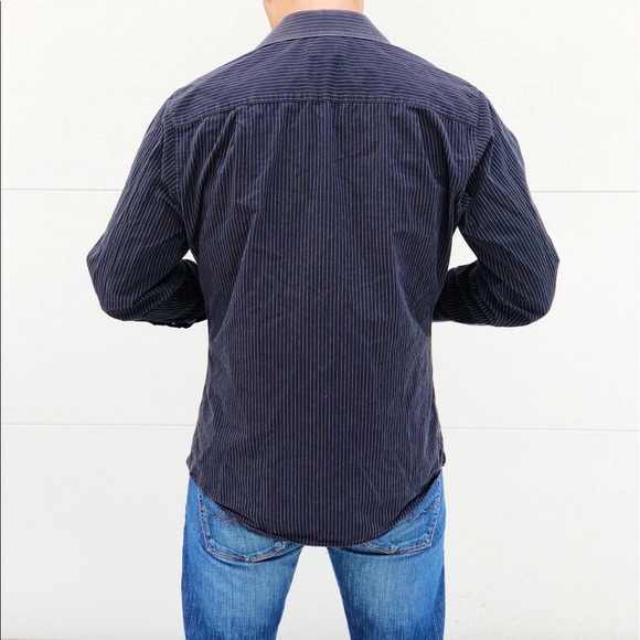 Alfani Men’s Striped Black Button Down Shirt - Picture 6 of 6